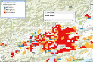 地震による液状化想定マップ