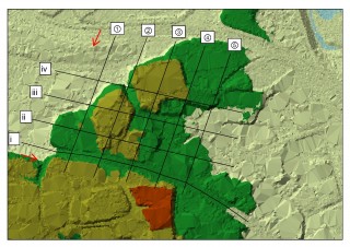 ArcGIS 3D Analyst による標高データと断面図線