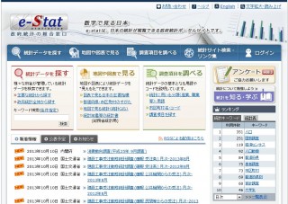 図6：政府統計の総合窓口（e-Stat）トップページ