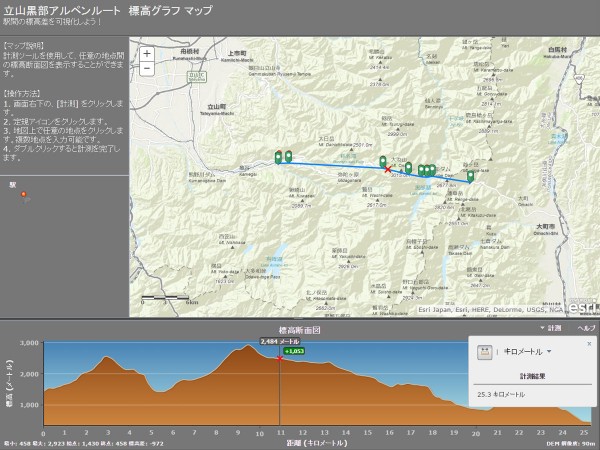 20141107_立山黒部アルペンルート標高マップ_map