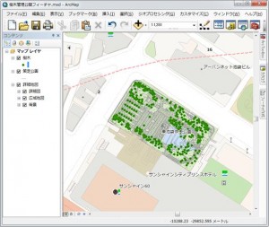 公園樹木のGISデータ