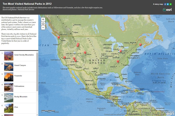 アメリカ国立公園 人気ランキング Esriジャパン