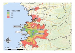 救急告示医療機関からの到達圏