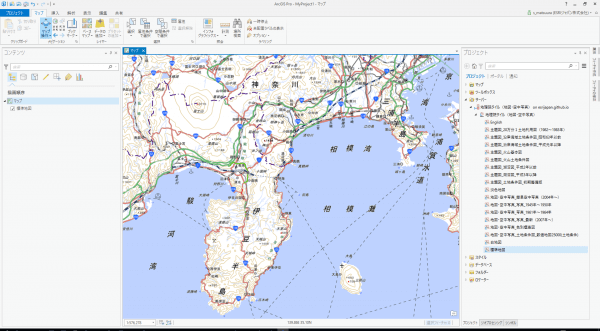 ArcGIS Pro に追加した地理院地図