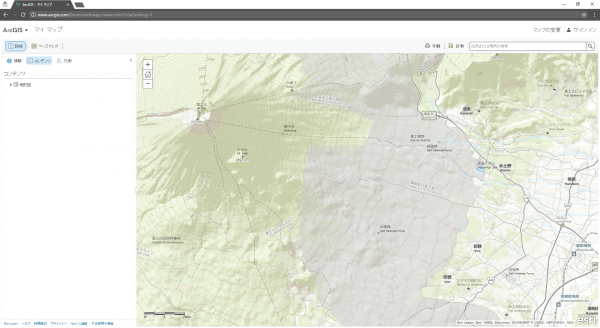 ArcGIS Online の地形図