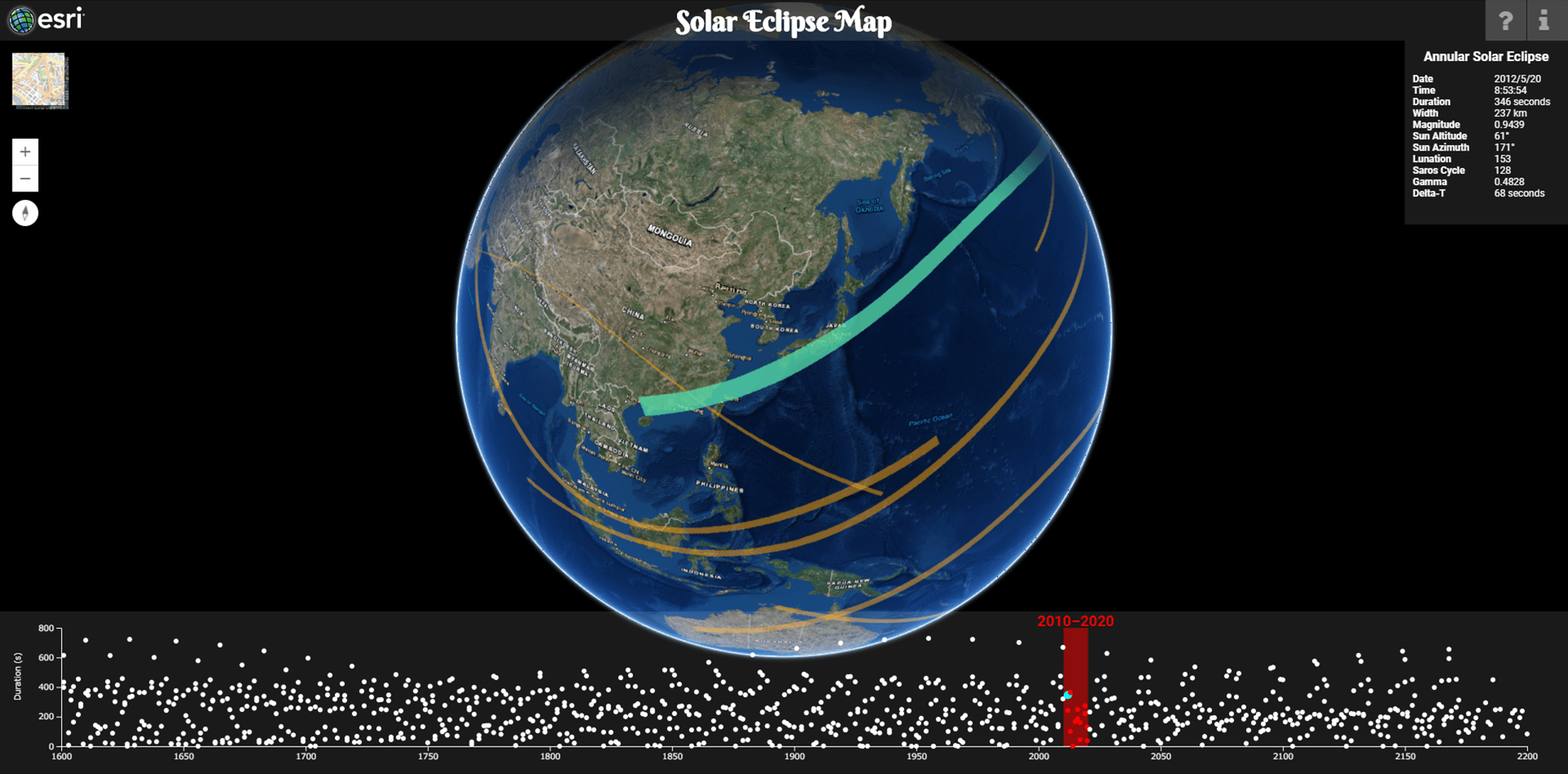 Solar Eclipse Map (3D)
