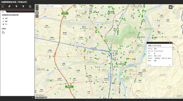 図 3 地図中の建物の色分けの基準