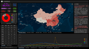 中国国内の感染状況（制作：Esri China 社（中国 北京））