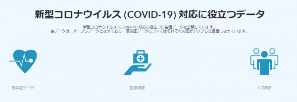 新型コロナウイルス (COVID-19) 対応に役立つデータ（ESRIジャパン 新型コロナウイルス対応支援サイト）