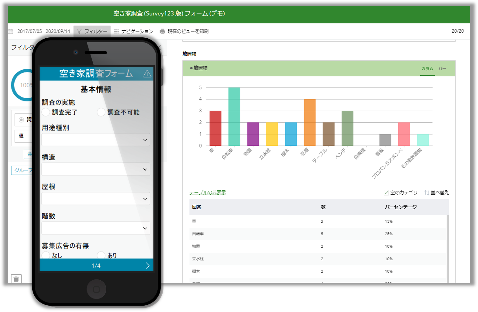 空き家調査（ArcGIS Survey123）