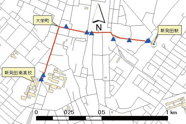 通学路の歩行環境の検証