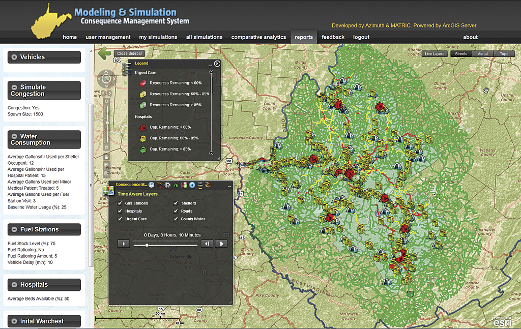 都市エリアからの人の大移動がインフラ設備や物資の消費に与える影響のモデリングを行った