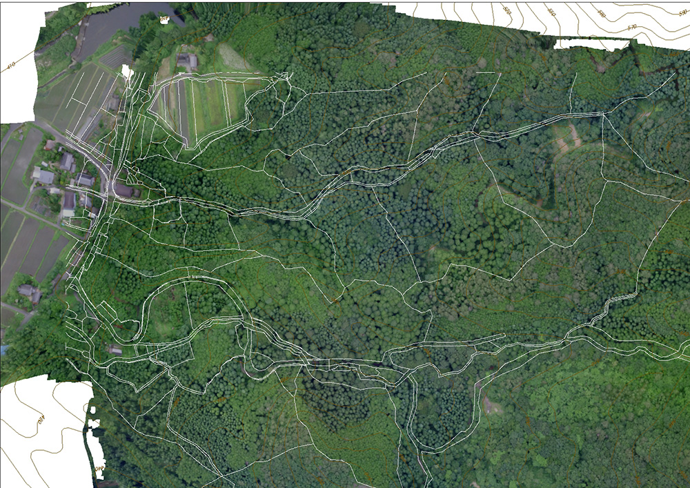 境界確認用図面（撮影 ドローンオルソ写真）