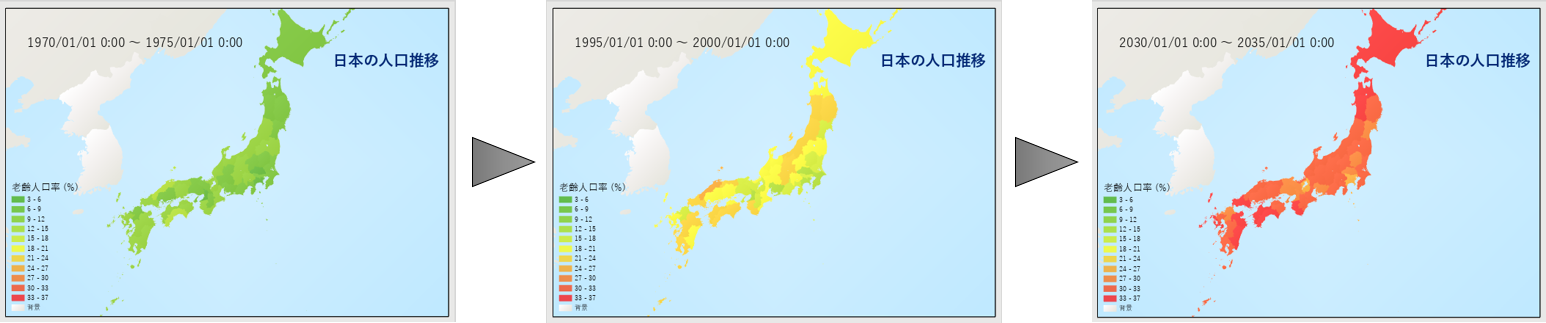 ② 老齢人口率で可視化