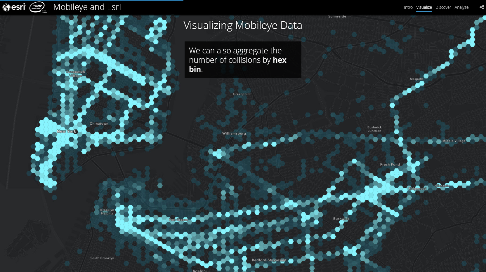 衝突警告の回数を六角形のセル毎に中で集計