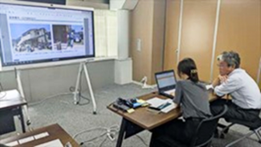 被災者生活再建支援システムによる罹災証明書発行の訓練の様子