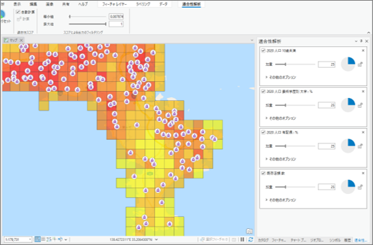 出店戦略策定・店舗網最適化のイメージ