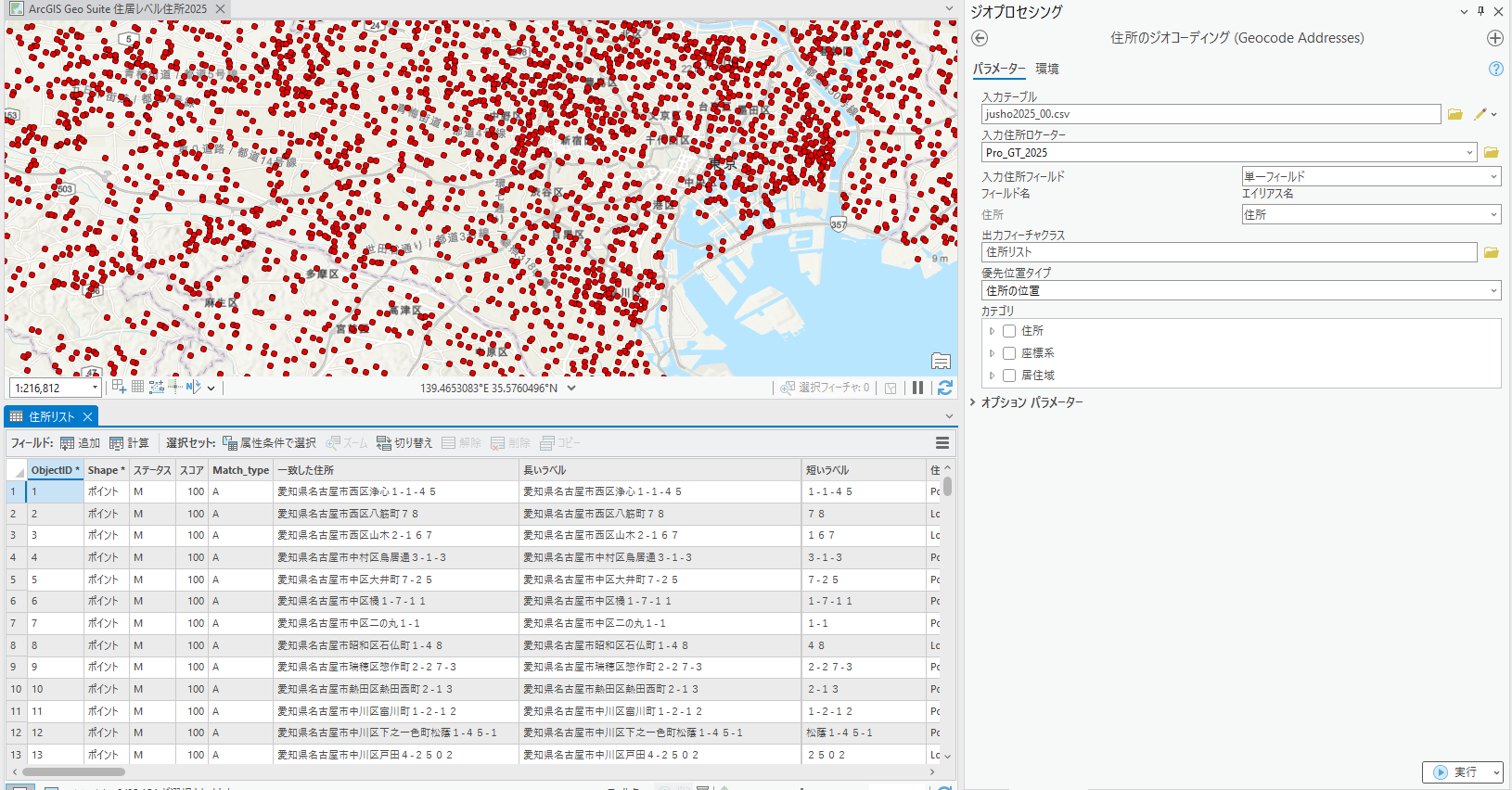 ArcGIS Geo Suite: 住居レベル住所のイメージ