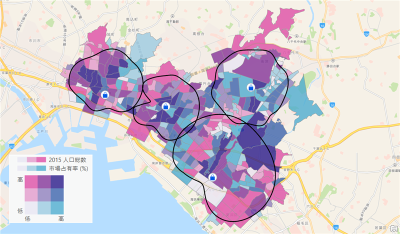 顧客分析・市場シェアの把握のイメージ
