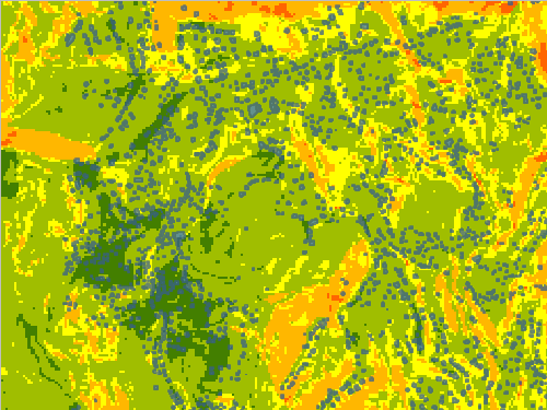 地滑りの危険性があるインフラストラクチャを特定するイメージ