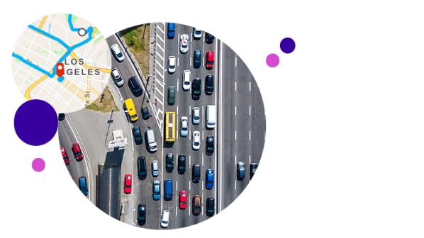 ルート検索とルート案内のイメージ