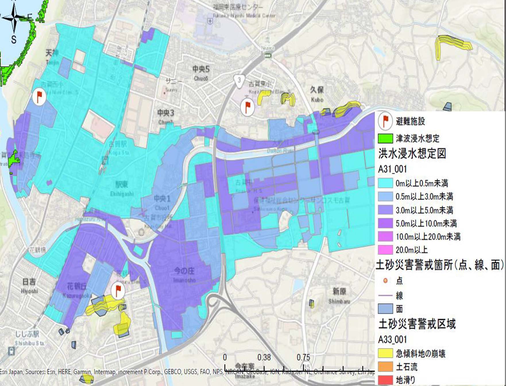 フィールドワーク（ハザードマップ作成）