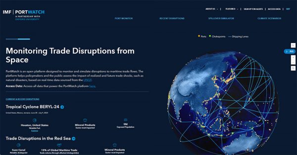 GIS と衛星データで世界貿易をモニタリングする