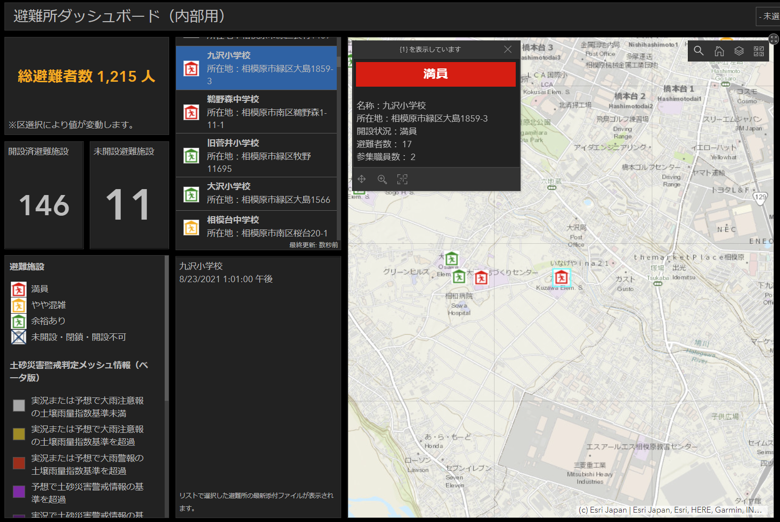 避難所ダッシュボード