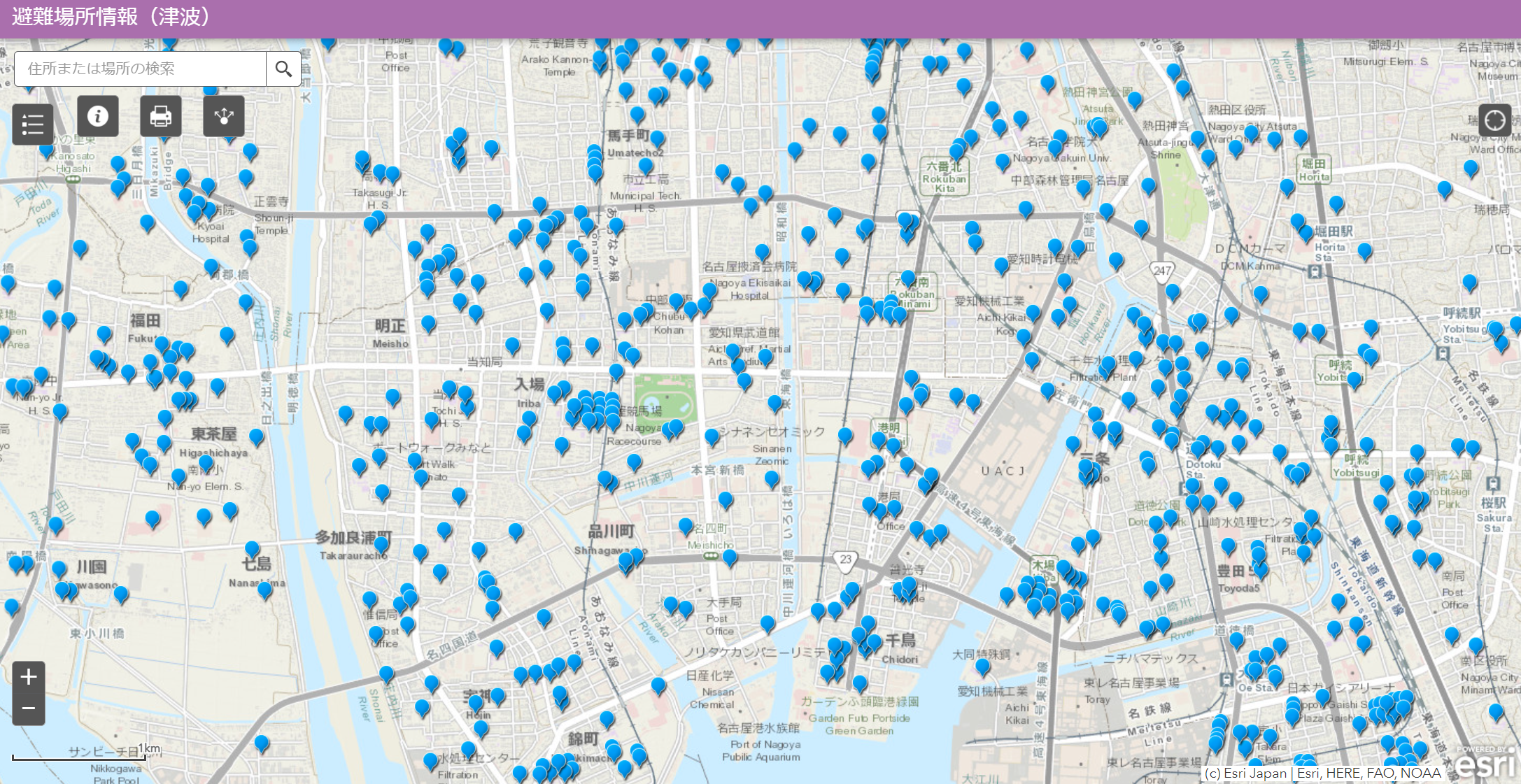 津波からの緊急避難場所