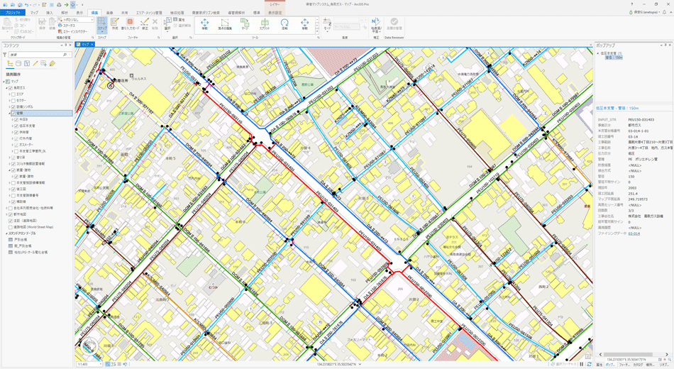 導管マップ画面