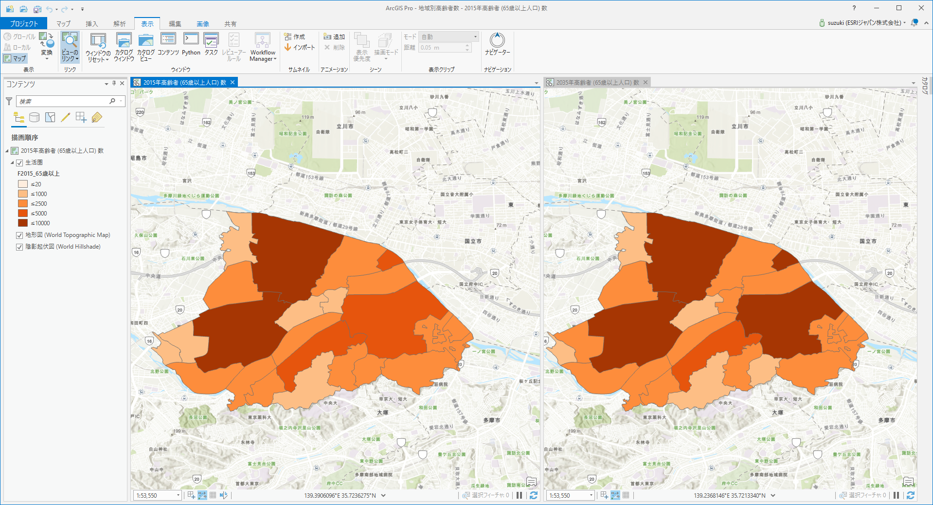地域別高齢者数