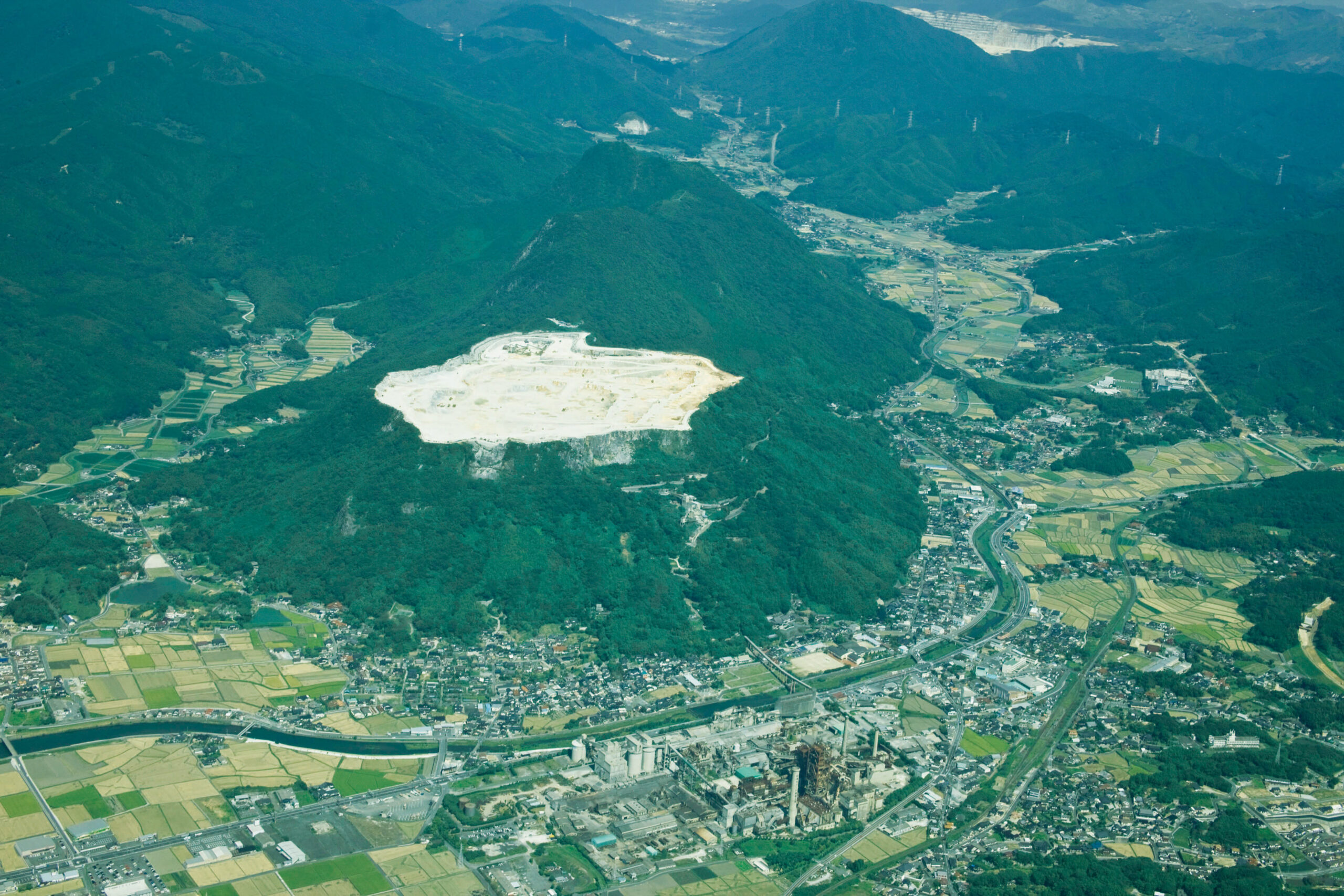 香春町の俯瞰写真