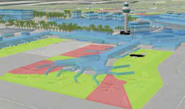 スキポール空港の全建物を見ると、特定のエリアに必要な消火器があることがわかる
