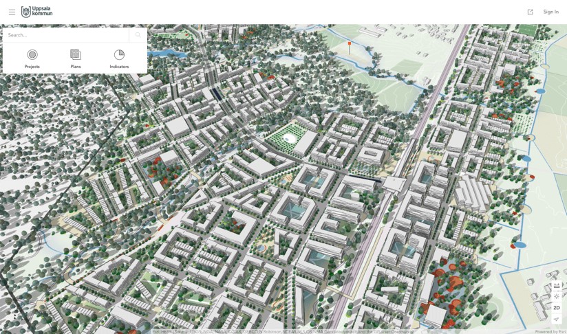計画全体に緑の回廊があり、建物の中庭には成熟した樹木が残されている。