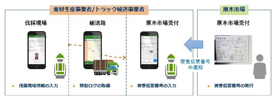現地調査アプリを利用した木材トレーサビリティ情報の取得