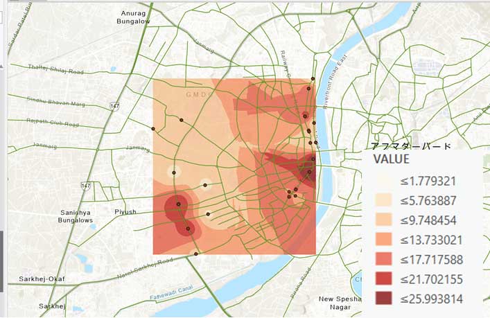 アーメダバード市の交通渋滞状況