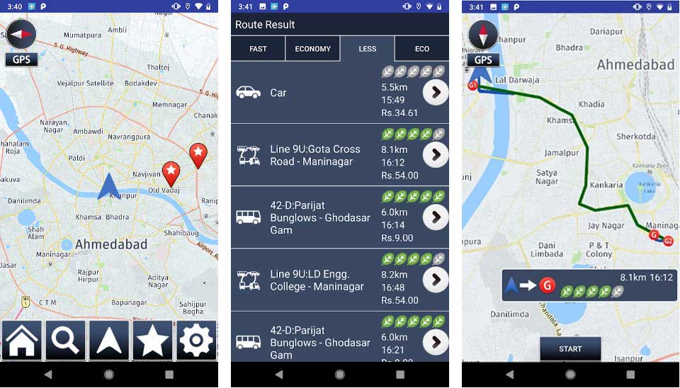 マルチモーダルアプリの画面