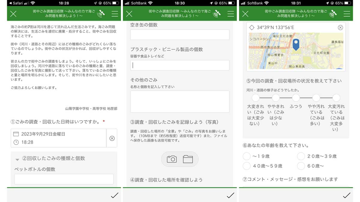 ArcGIS Survey123の調査票