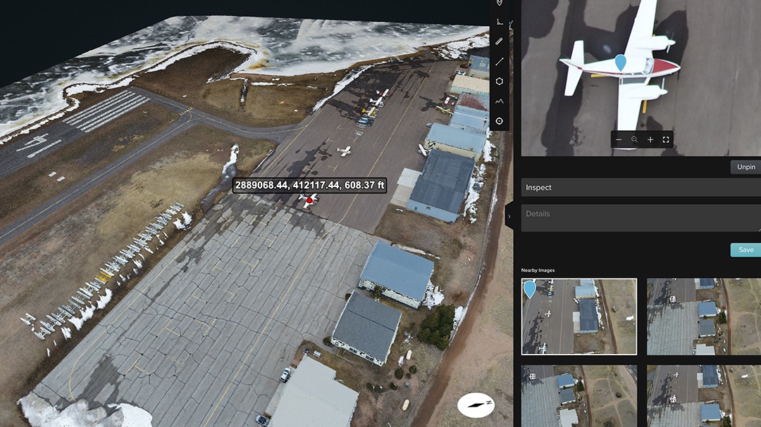 写真検査ツールを使用した3D点群ビュー