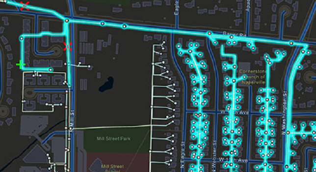 ArcGIS Utility Network チュートリアルのイメージ