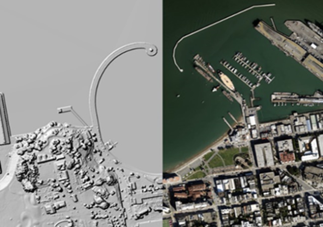 ArcGIS Reality for ArcGIS Pro を使用した DSM とトゥルー オルソの生成のイメージ