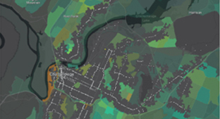公共交通機関へのアクセスの評価のイメージ
