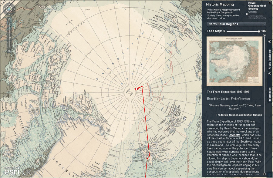 フラム号という特殊な船を使って北極点到達を試みた