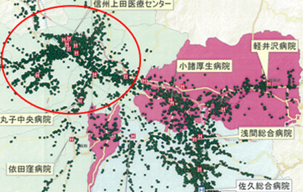 地域医療における疾患のエリア特性の可視化