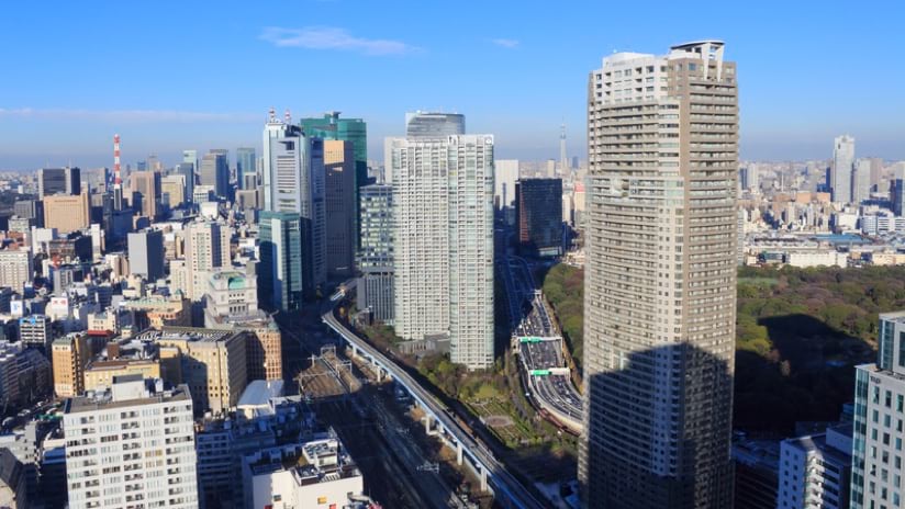 品川エリアのビルの風景