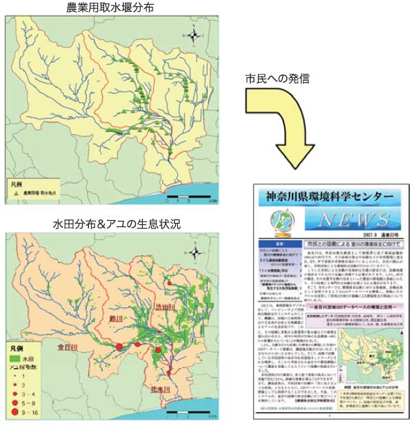農業用取水堰分布