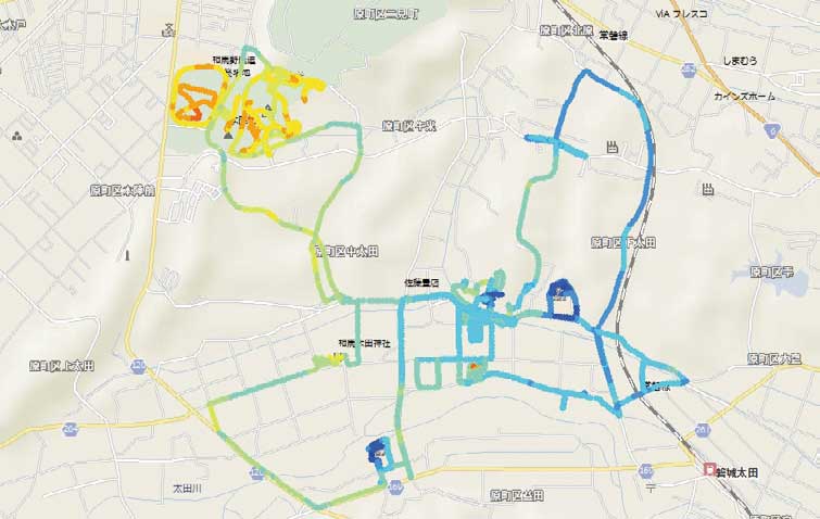 図2 南相馬市での移動測定