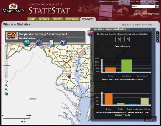 StateStatは州政府機関の運営状況を
監視し、レポートと地図の作成が可能