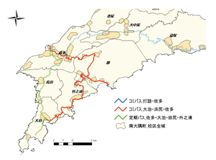 バスルート_佐多地区(コミュニティバス、定期路線バス)