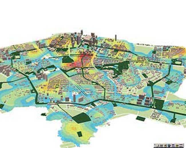 犯罪発生密度と構築環境との関係